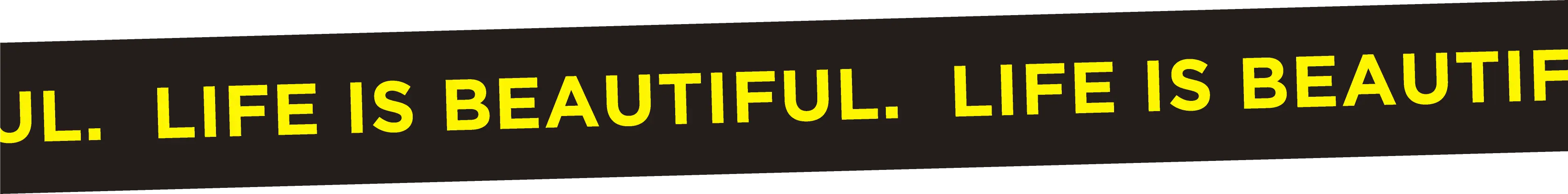 LIFE IS BEAUTIFUL.